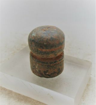 Ancient Roman Or Byzantine Bronze Solidus Weight.  Unusual Type