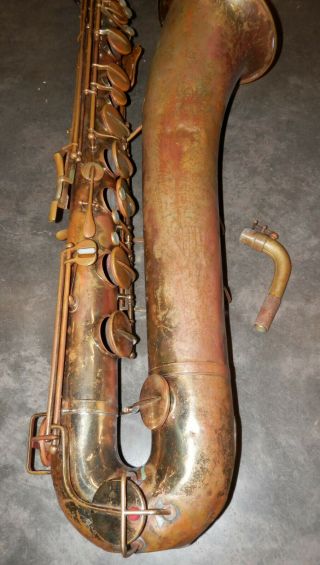 Vintage 1949 The Buescher Aristocrat Big B Bari Sax Baritone Saxophone 7