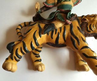 Antique Chinese Roof Tile 19th/20th Century Warrior Riding On A Tiger 4