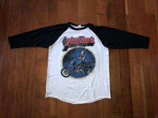 Vtg 80s Judas Priest Metal Conqueror Tour 84 Defenders Of Faith Album T - Shirt S