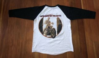vtg 80s JUDAS PRIEST METAL CONQUEROR TOUR 84 DEFENDERS OF FAITH ALBUM t - shirt S 2