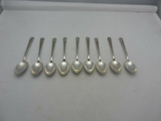 9 International Sterling Silver demitasse Baby spoons 4 - 1/8 inch spoon Pat 1929 4