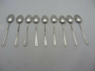 9 International Sterling Silver demitasse Baby spoons 4 - 1/8 inch spoon Pat 1929 6