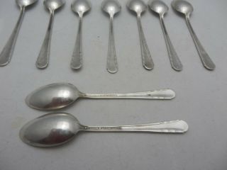 9 International Sterling Silver demitasse Baby spoons 4 - 1/8 inch spoon Pat 1929 7
