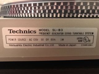 TECHNICS SL - B3 TURNTABLE VINTAGE HOME AUDIO RECORD VINYL PLAYER BELT 5