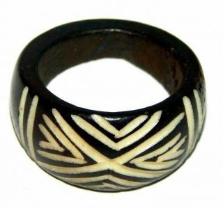 100 Natural Bone Carving Designer Handmade Fashion Jewelry Ring Size 5.  5 R628 3