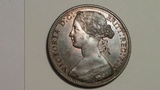 1868 Bun Penny.  Unc.  Slight Lustre.  Good Striking.  Sl.  P 