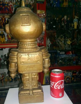 antique rare coin bank robot moulded plastic made in argentina jumbo funny face 3