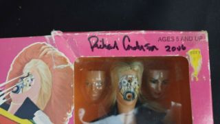 Rare bionic woman fembot six million dollar man signed by cast Kenner dolls. 9