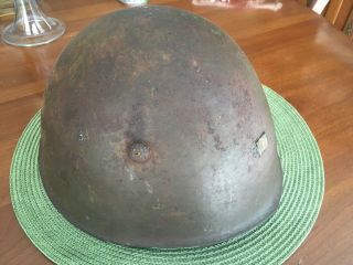 Ww2 Italian M33 Helmet With Liner/partial Chin Strap