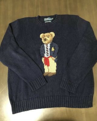 Vintage Polo Ralph Lauren Bear Sweater “bring It Back Bear” 2xl Xxl From 2013