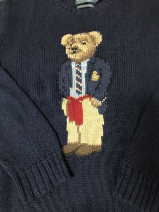 Vintage Polo Ralph Lauren Bear Sweater “Bring It Back Bear” 2XL XXL From 2013 2