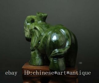 china old hand - made south natural jade water absorption elephant statue 02 b02 3