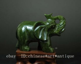 china old hand - made south natural jade water absorption elephant statue 02 b02 4