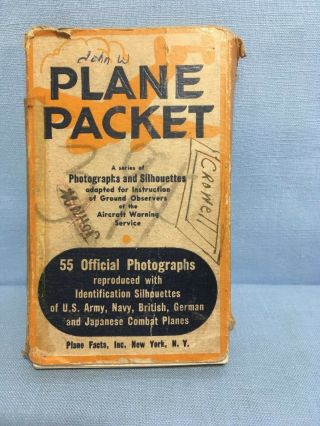 Ww2 Plane Packet Flash Cards Ground Observers Aircraft Id Cards 55 Cards