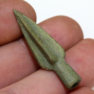 Intact Scythian Bronze 4 Blades Arrowhead Circa 400 - 300 Bc