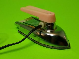 Vintage Pink/chrome Nassau Toy Iron Made In Troy,  York