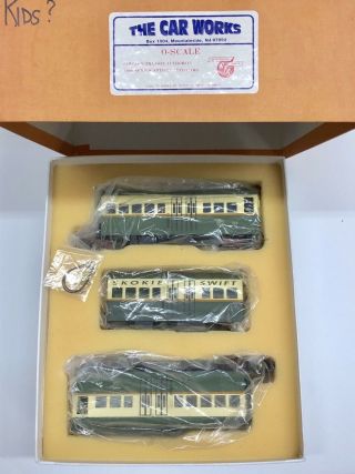Vintage Cta 5000 Series Articulated Cars 3 O - Scale Skokie Swift Post - War Woosung