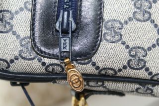 Vintage GUCCI Ophidia PARFUMS Leather Crossbody Blue Web Supreme GG Bag Box 9