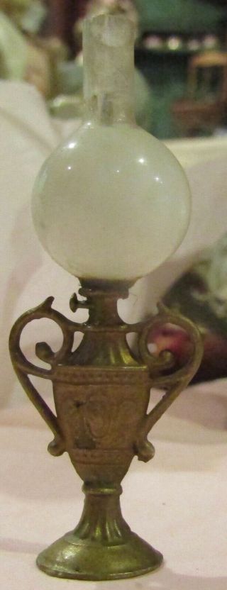 Antique Miniature Dollhouse Or Roombox 2 " Metal Gone With The Wind Lamp