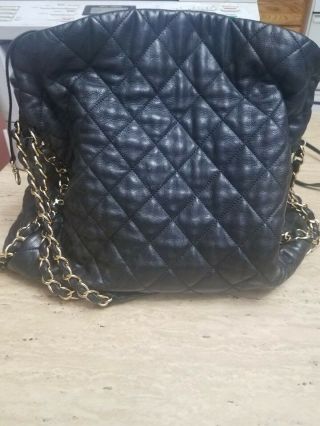 Vintage Chanel Black Quilted Handbag
