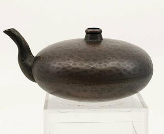 Unusual Old Chinese Or Japanese Miniature Bronze Teapot Signed