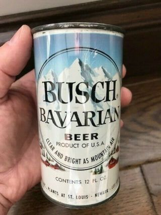 BUSCH BAVARIAN Rare Anheuser Busch Grade 1 flat top beer can Test Budweiser 4