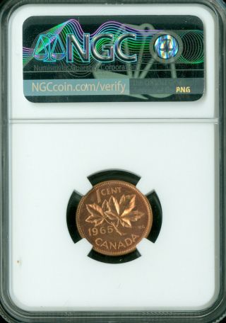 1965 TYPE - 1 CANADA CENT NGC PL65 SPOTLESS VERY RARE 2