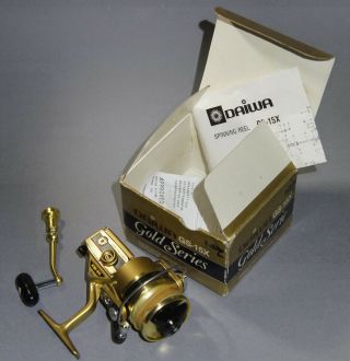 1978 Vintage Daiwa Gs - 15x Gold Series Spinning Reel Near,  Box,  Parts List