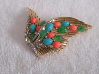 Vintage Crown Trifari [ Butterfly Brooch / Pin ]