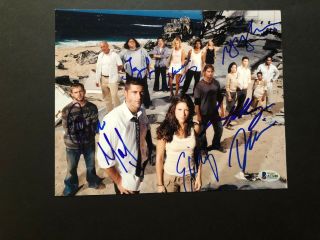 Lost Cast Rare Signed Autographed By 9 8x10 Photo Beckett Bas Proof Pics