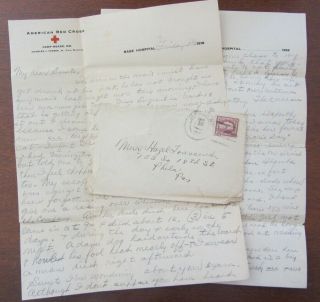 Ww1 Letter,  Father Of Tuskegee Lt. ,  African American 368th Infantry Postal,  Ww2