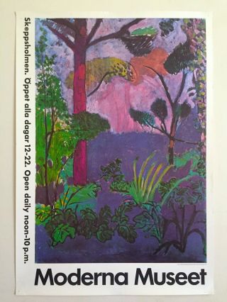 Matisse Rare 1987 Lithograph Print Moderna Museet Poster Moroccan Landscape 1911