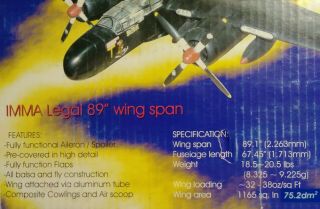 VQ P - 61 Black Widow Vintage RC Airplane Kit ARF (IMAA) Legal 89 ' 1 8