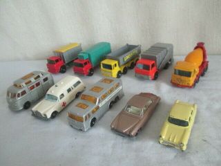 10 Vintage Matchbox/lesney Cars & Trucks 45 Vauxhall 44 51 26 28 7 34 3 66 21