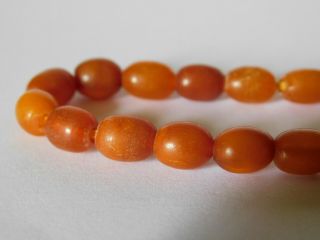 b/ ANTIQUE NATURAL BUTTERSCOTCH EGG YOLK AMBER BEADS NECKLACE 4