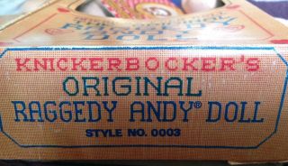 Raggedy Ann and Andy dolls.  Knickerbockers Dolls. 10