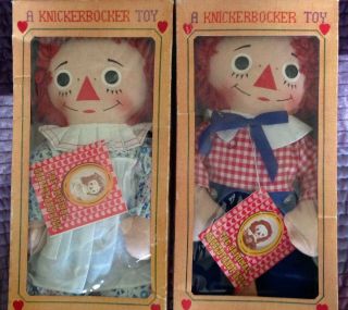 Raggedy Ann and Andy dolls.  Knickerbockers Dolls. 4