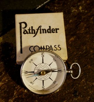 VERY RARE VINTAGE COMPASS MADE BY U.  S.  GAUGE CO.  NY 1920 ' S - 1930 ' S BOX 2