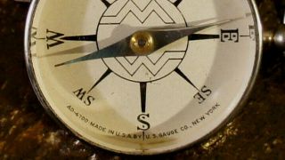 VERY RARE VINTAGE COMPASS MADE BY U.  S.  GAUGE CO.  NY 1920 ' S - 1930 ' S BOX 4
