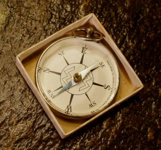 VERY RARE VINTAGE COMPASS MADE BY U.  S.  GAUGE CO.  NY 1920 ' S - 1930 ' S BOX 8