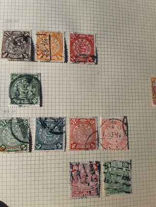 RARE CHINESE STAMPS 1855 - 1970 album over 1100 stamps rare 1855 large dra 2