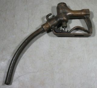 Vintage/antique Powell 963 Brass Gas Pump Nozzle Gas & Oil Usa Handle
