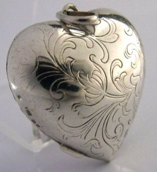 Solid Sterling Silver Love Heart Box London 1988
