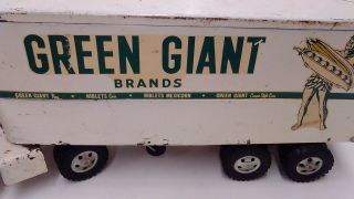 Vintage 1954 Tonka Green Giant Co Transport Semi truck & refrigerated trailer - 5