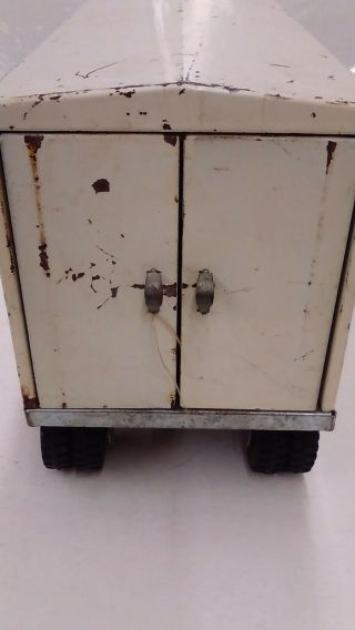 Vintage 1954 Tonka Green Giant Co Transport Semi truck & refrigerated trailer - 8