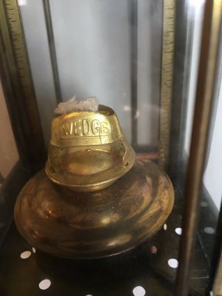Antique Nautical Maritime Brass Kerosene Oil Wedge Lantern 11” 2