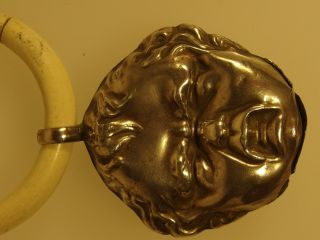 3430 SILVER STERLING BABY RATTLE,  ADORABLE BIG BOY TWO SIDES CIRCA 1920 - 30 5