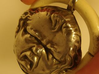 3430 SILVER STERLING BABY RATTLE,  ADORABLE BIG BOY TWO SIDES CIRCA 1920 - 30 7