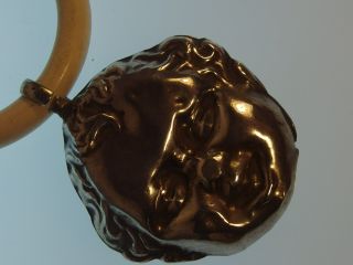 3430 SILVER STERLING BABY RATTLE,  ADORABLE BIG BOY TWO SIDES CIRCA 1920 - 30 8